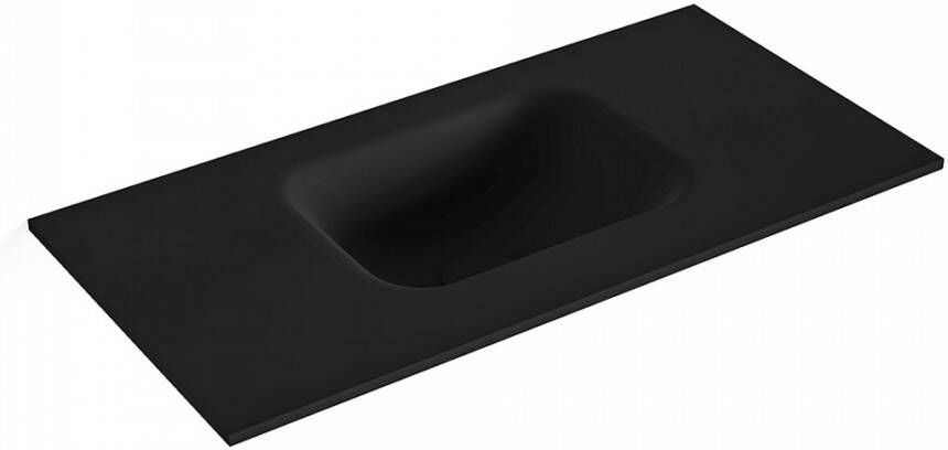 Mondiaz LEX Urban solid surface inleg wastafel voor toiletmeubel 60cm. Positie wasbak midden