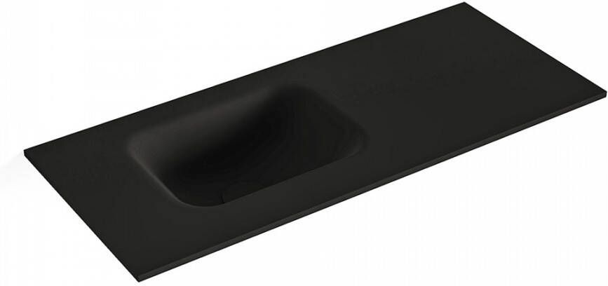 Mondiaz LEX Urban solid surface inleg wastafel voor toiletmeubel 70cm. Positie wasbak links