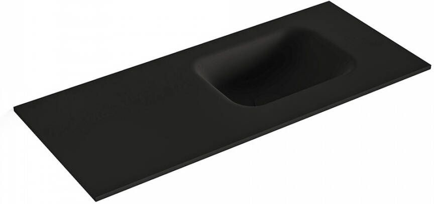 Mondiaz LEX Urban solid surface inleg wastafel voor toiletmeubel 70cm. Positie wasbak rechts