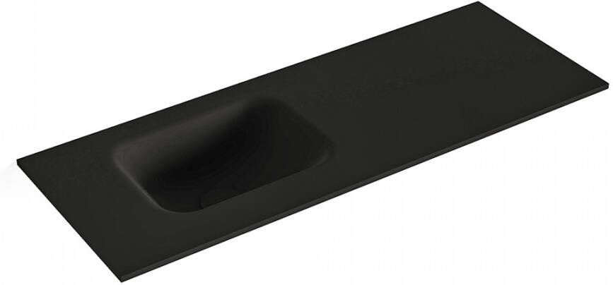 Mondiaz LEX Urban solid surface inleg wastafel voor toiletmeubel 80cm. Positie wasbak links