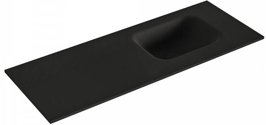 Mondiaz LEX Urban solid surface inleg wastafel voor toiletmeubel 80cm. Positie wasbak rechts