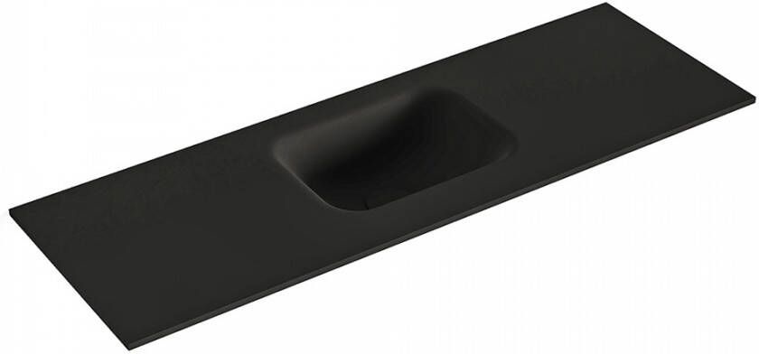 Mondiaz LEX Urban solid surface inleg wastafel voor toiletmeubel 90cm. Positie wasbak midden