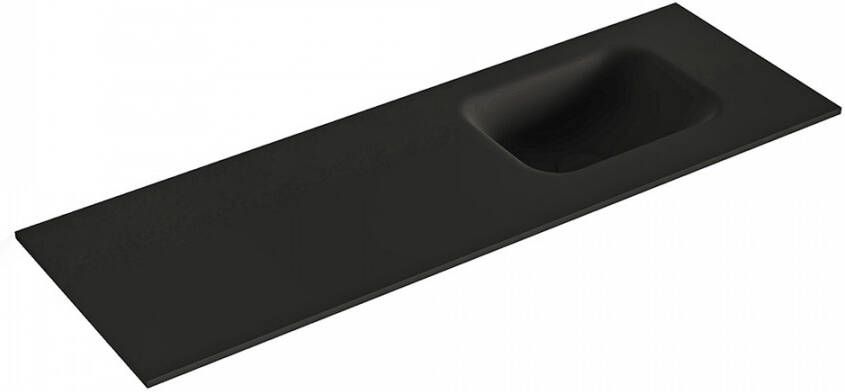 Mondiaz LEX Urban solid surface inleg wastafel voor toiletmeubel 90cm. Positie wasbak rechts