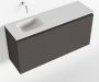 Mondiaz OLAN Toiletmeubel 100x30x40cm met 0 kraangaten 1 lades dark grey mat Wastafel Lex links Solid Surface Wit FK75342483 - Thumbnail 1