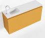 Mondiaz OLAN Toiletmeubel 100x30x40cm met 1 kraangaten 1 lades ocher mat Wastafel Lex links Solid Surface Wit FK75342569 - Thumbnail 1