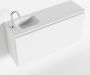 Mondiaz OLAN Toiletmeubel 100x30x40cm met 1 kraangaten 1 lades talc mat Wastafel Lex links Solid Surface Wit FK75342424 - Thumbnail 1