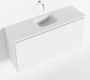 Mondiaz OLAN Toiletmeubel 100x30x40cm met 0 kraangaten 1 lades talc mat Wastafel Lex midden Solid Surface Wit FK75342423 - Thumbnail 1