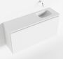 Mondiaz OLAN Toiletmeubel 100x30x40cm met 0 kraangaten 1 lades talc mat Wastafel Lex rechts Solid Surface Wit FK75342427 - Thumbnail 1