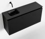 Mondiaz OLAN Toiletmeubel 100x30x40cm met 0 kraangaten 1 lades urban mat Wastafel Lex links Solid Surface Zwart FK75342802 - Thumbnail 1