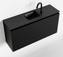 Mondiaz OLAN Toiletmeubel 100x30x40cm met 1 kraangaten 1 lades urban mat Wastafel Lex midden Solid Surface Zwart FK75342799 - Thumbnail 1