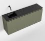 Mondiaz OLAN Toiletmeubel 120x30x40cm met 0 kraangaten 1 lades army mat Wastafel Lex links Solid Surface Zwart FK75342895 - Thumbnail 1