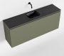 Mondiaz OLAN Toiletmeubel 120x30x40cm met 0 kraangaten 1 lades army mat Wastafel Lex midden Solid Surface Zwart FK75342893 - Thumbnail 1