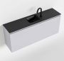 Mondiaz OLAN Toiletmeubel 120x30x40cm met 1 kraangaten 1 lades cale mat Wastafel Lex midden Solid Surface Zwart FK75343008 - Thumbnail 1