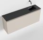 Mondiaz OLAN Toiletmeubel 120x30x40cm met 0 kraangaten 1 lades linen mat Wastafel Lex rechts Solid Surface Zwart FK75342984 - Thumbnail 1