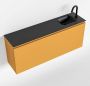 Mondiaz OLAN Toiletmeubel 120x30x40cm met 1 kraangaten 1 lades ocher mat Wastafel Lex rechts Solid Surface Zwart FK75342925 - Thumbnail 1