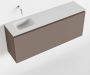 Mondiaz OLAN Toiletmeubel 120x30x40cm met 0 kraangaten 1 lades smoke mat Wastafel Lex links Solid Surface Wit FK75342518 - Thumbnail 1