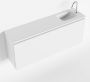 Mondiaz OLAN Toiletmeubel 120x30x40cm met 1 kraangaten 1 lades talc mat Wastafel Lex rechts Solid Surface Wit FK75342432 - Thumbnail 1