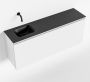Mondiaz OLAN Toiletmeubel 120x30x40cm met 0 kraangaten 1 lades talc mat Wastafel Lex links Solid Surface Zwart FK75342779 - Thumbnail 1