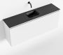 Mondiaz OLAN Toiletmeubel 120x30x40cm met 0 kraangaten 1 lades talc mat Wastafel Lex midden Solid Surface Zwart FK75342777 - Thumbnail 1