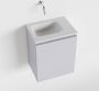 Mondiaz OLAN Toiletmeubel 40x30x40cm met 0 kraangaten 1 lades cale mat Wastafel Lex links Solid Surface Wit FK75342639 - Thumbnail 1