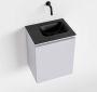 Mondiaz OLAN Toiletmeubel 40x30x40cm met 0 kraangaten 1 lades cale mat Wastafel Lex rechts Solid Surface Zwart FK75342989 - Thumbnail 1