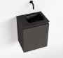 Mondiaz OLAN Toiletmeubel 40x30x40cm met 0 kraangaten 1 lades dark grey mat Wastafel Lex rechts Solid Surface Zwart FK75342815 - Thumbnail 1
