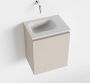 Mondiaz OLAN Toiletmeubel 40x30x40cm met 0 kraangaten 1 lades linen mat Wastafel Lex links Solid Surface Wit FK75342610 - Thumbnail 1