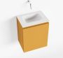 Mondiaz OLAN Toiletmeubel 40x30x40cm met 0 kraangaten 1 lades ocher mat Wastafel Lex midden Solid Surface Wit FK75342550 - Thumbnail 1
