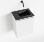 Mondiaz OLAN Toiletmeubel 40x30x40cm met 0 kraangaten 1 lades talc mat Wastafel Lex rechts Solid Surface Zwart FK75342757 - Thumbnail 1