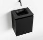 Mondiaz OLAN Toiletmeubel 40x30x40cm met 0 kraangaten 1 lades urban mat Wastafel Lex midden Solid Surface Zwart FK75342782 - Thumbnail 1