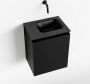 Mondiaz OLAN Toiletmeubel 40x30x40cm met 0 kraangaten 1 lades urban mat Wastafel Lex rechts Solid Surface Zwart FK75342786 - Thumbnail 1