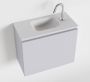 Mondiaz OLAN Toiletmeubel 60x30x40cm met 1 kraangaten 1 lades cale mat Wastafel Lex midden Solid Surface Wit FK75342642 - Thumbnail 1