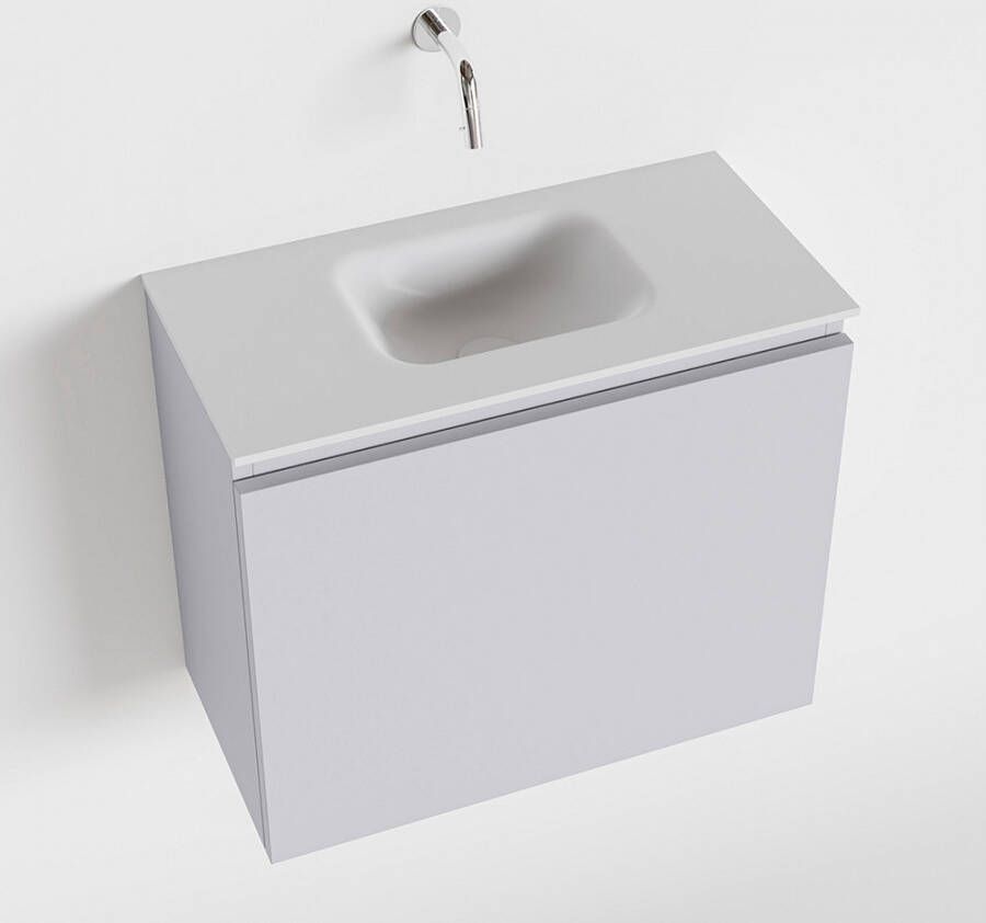 Mondiaz OLAN Toiletmeubel 60x30x40cm met 0 kraangaten 1 lades cale mat Wastafel Lex midden Solid Surface Wit FK75342643