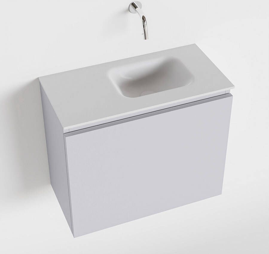 Mondiaz OLAN Toiletmeubel 60x30x40cm met 0 kraangaten 1 lades cale mat Wastafel Lex rechts Solid Surface Wit FK75342647