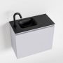 Mondiaz OLAN Toiletmeubel 60x30x40cm met 1 kraangaten 1 lades cale mat Wastafel Lex links Solid Surface Zwart FK75342992 - Thumbnail 1