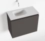 Mondiaz OLAN Toiletmeubel 60x30x40cm met 0 kraangaten 1 lades dark grey mat Wastafel Lex links Solid Surface Wit FK75342471 - Thumbnail 1
