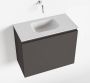 Mondiaz OLAN Toiletmeubel 60x30x40cm met 0 kraangaten 1 lades dark grey mat Wastafel Lex midden Solid Surface Wit FK75342469 - Thumbnail 1