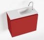 Mondiaz OLAN Toiletmeubel 60x30x40cm met 1 kraangaten 1 lades fire mat Wastafel Lex rechts Solid Surface Wit FK75342588 - Thumbnail 1