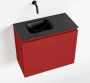 Mondiaz OLAN Toiletmeubel 60x30x40cm met 0 kraangaten 1 lades fire mat Wastafel Lex links Solid Surface Zwart FK75342935 - Thumbnail 1