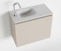 Mondiaz OLAN Toiletmeubel 60x30x40cm met 1 kraangaten 1 lades linen mat Wastafel Lex links Solid Surface Wit FK75342615 - Thumbnail 1