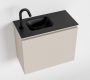 Mondiaz OLAN Toiletmeubel 60x30x40cm met 1 kraangaten 1 lades linen mat Wastafel Lex links Solid Surface Zwart FK75342963 - Thumbnail 1