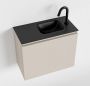 Mondiaz OLAN Toiletmeubel 60x30x40cm met 1 kraangaten 1 lades linen mat Wastafel Lex rechts Solid Surface Zwart FK75342965 - Thumbnail 1