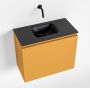 Mondiaz OLAN Toiletmeubel 60x30x40cm met 0 kraangaten 1 lades ocher mat Wastafel Lex midden Solid Surface Zwart FK75342904 - Thumbnail 1