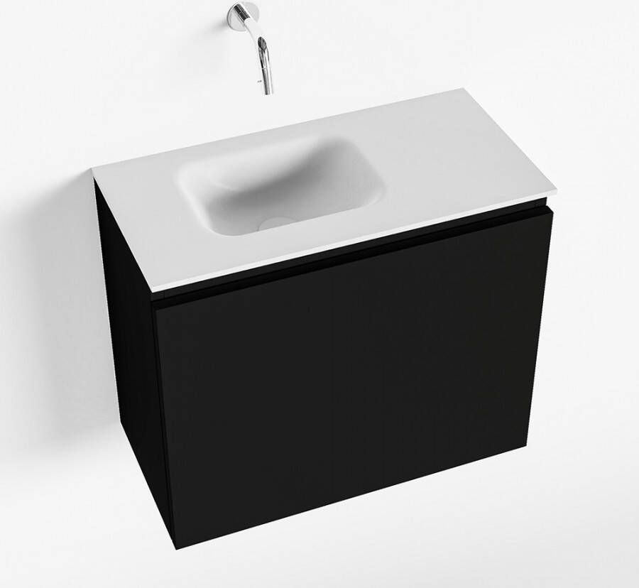 Mondiaz OLAN Toiletmeubel 60x30x40cm met 0 kraangaten 1 lades urban mat Wastafel Lex links Solid Surface Wit FK75342442