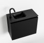 Mondiaz OLAN Toiletmeubel 60x30x40cm met 1 kraangaten 1 lades urban mat Wastafel Lex links Solid Surface Zwart FK75342789 - Thumbnail 1