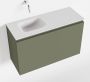 Mondiaz OLAN Toiletmeubel 80x30x40cm met 0 kraangaten 1 lades army mat Wastafel Lex links Solid Surface Wit FK75342535 - Thumbnail 1