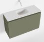 Mondiaz OLAN Toiletmeubel 80x30x40cm met 0 kraangaten 1 lades army mat Wastafel Lex midden Solid Surface Wit FK75342533 - Thumbnail 1