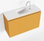 Mondiaz OLAN Toiletmeubel 80x30x40cm met 1 kraangaten 1 lades ocher mat Wastafel Lex midden Solid Surface Wit FK75342561 - Thumbnail 1