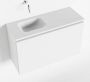 Mondiaz OLAN Toiletmeubel 80x30x40cm met 0 kraangaten 1 lades talc mat Wastafel Lex links Solid Surface Wit FK75342419 - Thumbnail 1