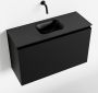 Mondiaz OLAN Toiletmeubel 80x30x40cm met 0 kraangaten 1 lades urban mat Wastafel Lex midden Solid Surface Zwart FK75342794 - Thumbnail 1
